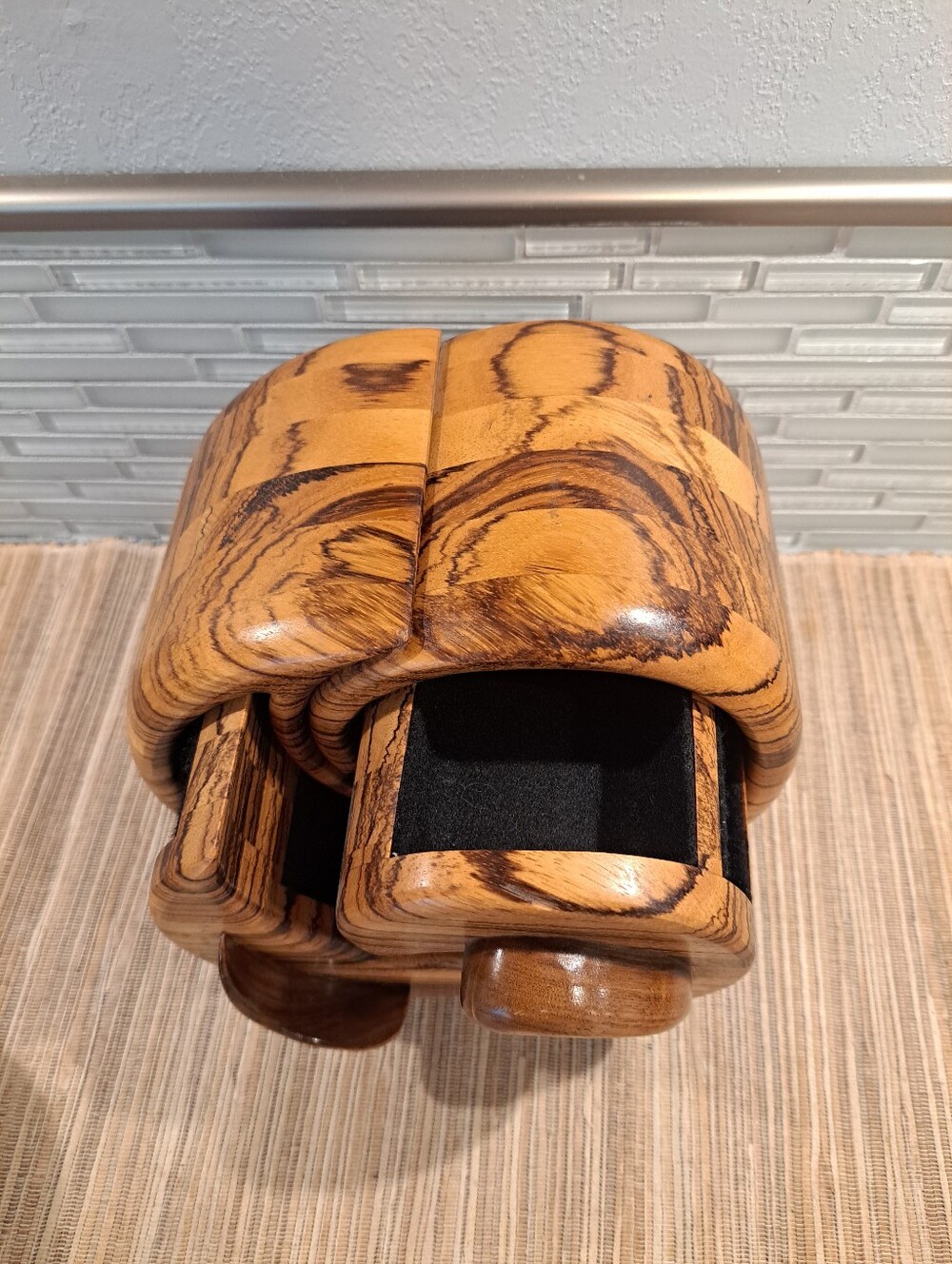 Handmade Bandsaw Wooden Jewelry Trinket Box - Picture 8 of 11